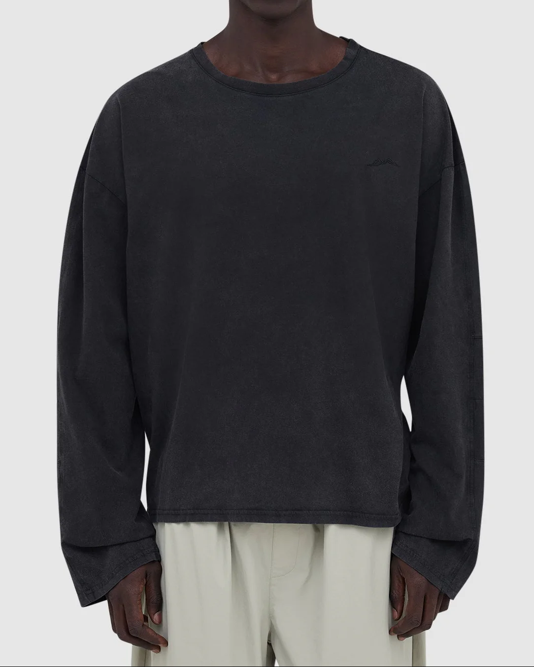 Everyday Longsleeve Tee Washed Black - Image 4